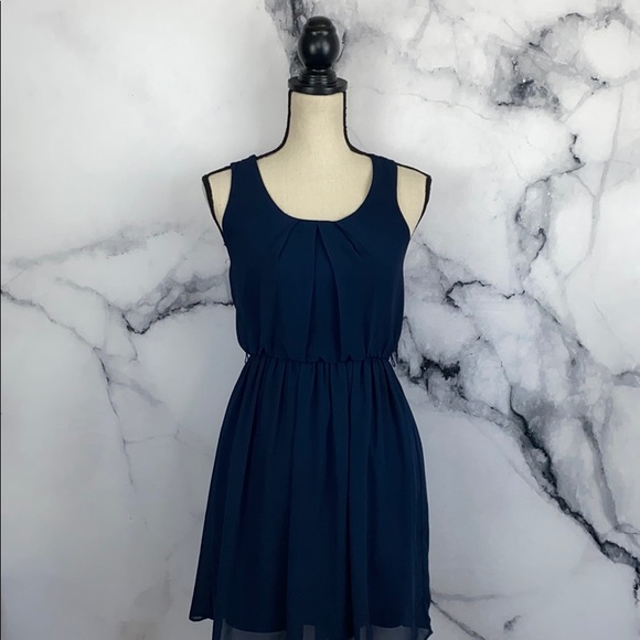 BCX Dresses & Skirts - 🎁 BCX navy blue sheer layer dress size 8